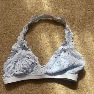 Light Blue Aerie Summer Halter Bralette